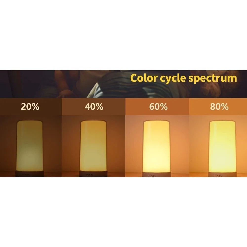 TAEWON Touch Night Light Dimmable LED Table Lamp and RGB Color Changing
